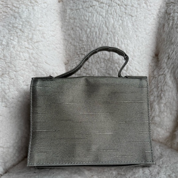 Lancome Silver Makeup / Cosmetics Bag / Mirrored Insert - Picture 1 of 12